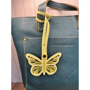 Portland Leather SHADOW LIME Green Butterfly Charm Monarca Charm NEW FAST SHIP